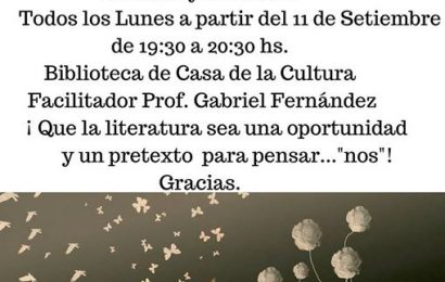 08.09.2017 Se inicia taller de lectura en Casa de la Cultura 08.09.2017 Se inicia taller de lectura en Casa de la Cultura