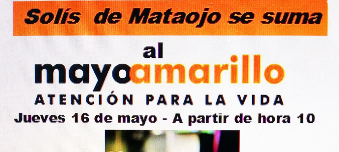 15.05.2019 Mañana habrá actividad del «Mayo Amarillo» en Solís de Mataojo 15.05.2019 Mañana habrá actividad del «Mayo Amarillo» en Solís de Mataojo