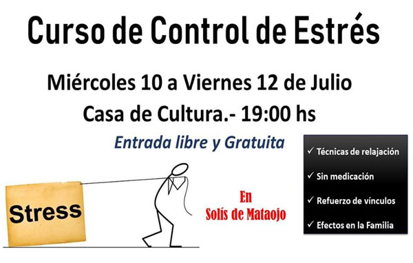 08.07.2019 Curso de Control de Estrés se realizará a partir del miércoles 10 de julio 08.07.2019 Curso de Control de Estrés se realizará a partir del miércoles 10 de julio